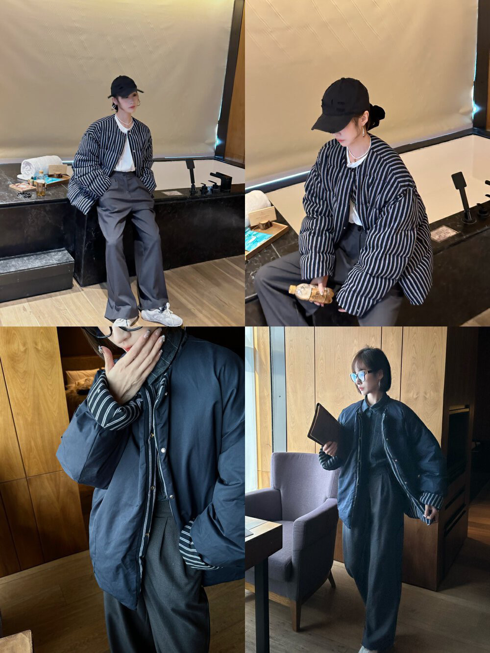 2024冬上新麻料两面穿冬款羽羽绒服