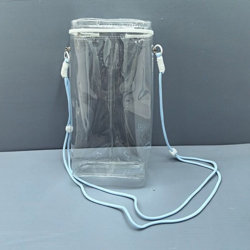透明PVC袋子应援灯防尘袋圆桶斜挎包适用于薛之谦应援棒收纳图片