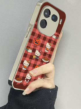 红色kt猫适用vivoiqoo13手机壳11iqoo12新款10iqooneo9neo8pro男iqoou3x7se女款6情侣iqooz3z5x套z8x9turbo