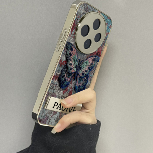 y100vivo防摔y53s77e男y76s女款 y78 y73s70情侣y52s保护套t1x 200gt 刺绣蝴蝶适用vivoy300rpo手机壳y200i新款