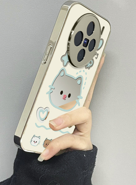 大脸猫咪适用vivox200promini手机壳x100ultra新款90s80至尊版70pro12男60vivos30s20女款17t19情侣18e16套15