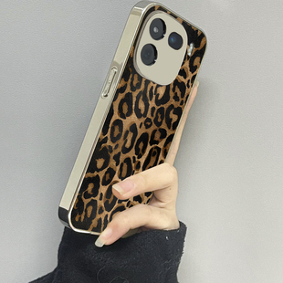 棕色豹纹适用vivoiqoo13手机壳11iqoo12新款10iqooneo9neo8pro男iqoou3x7se女款6情侣iqooz3z5x套z8x9turbo
