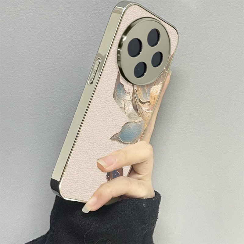 复古金莲适用vivoy200i手机壳y300pro新款y78+皮质y100防摔vivoy53s77e男y76s女款vivoy73s70s情侣y52st1x