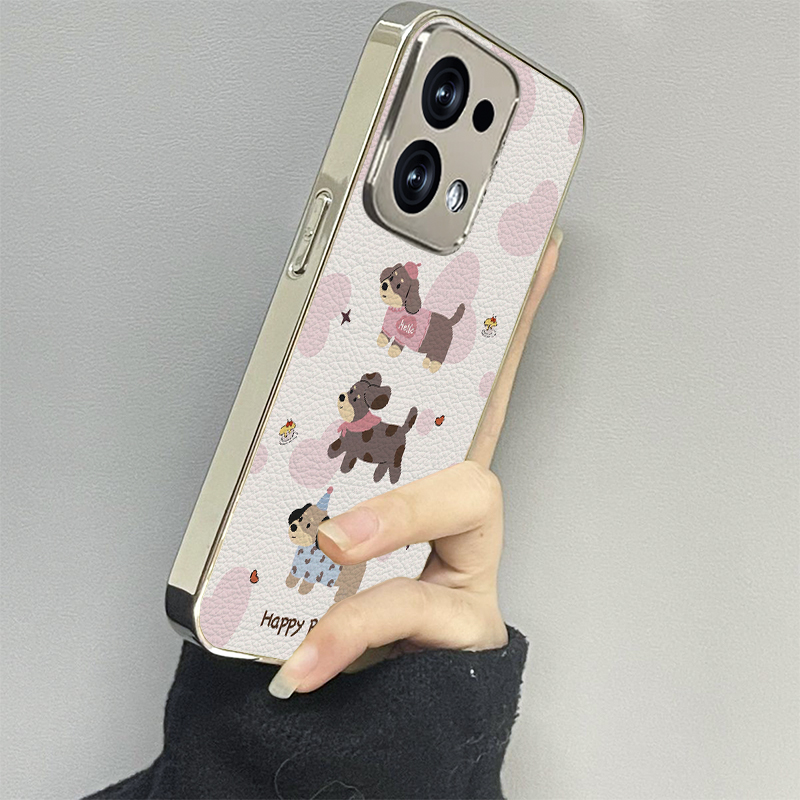 三只小狗适用opporeno14手机壳reno13新款12oppofindx8x6x7ultra6防摔5k10pro+9男8女款7情侣3k12x套oppok9s