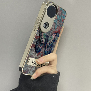 刺绣蝴蝶适用vivos20手机壳s19pro新款 s15e情侣s12s10s9s7保护vivo套 s18防摔s17t男s16女款