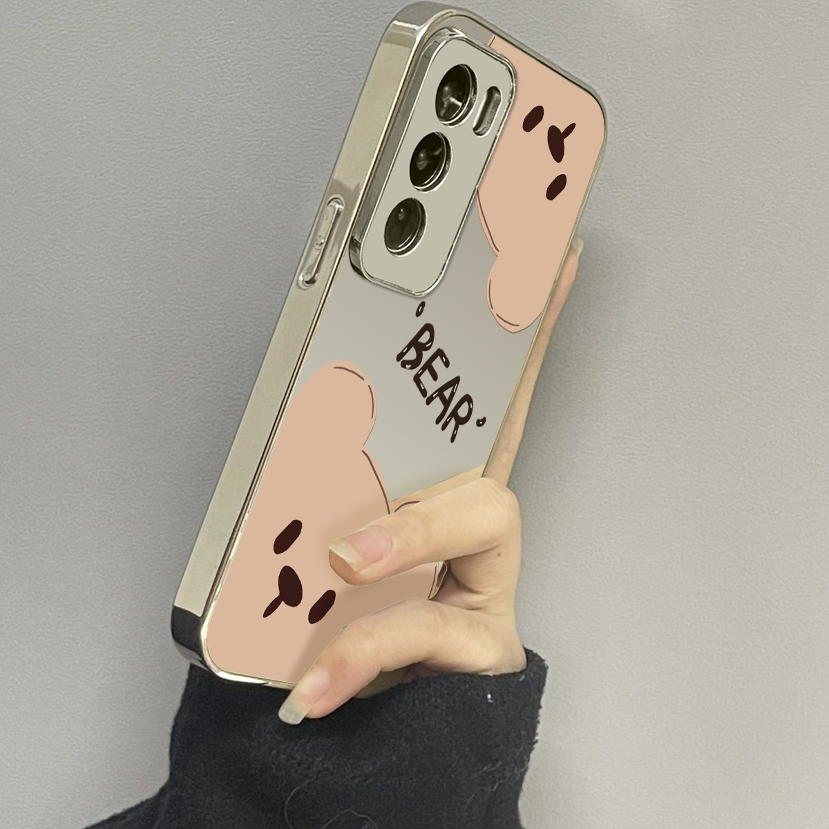 opporeno12镜面可爱手机壳