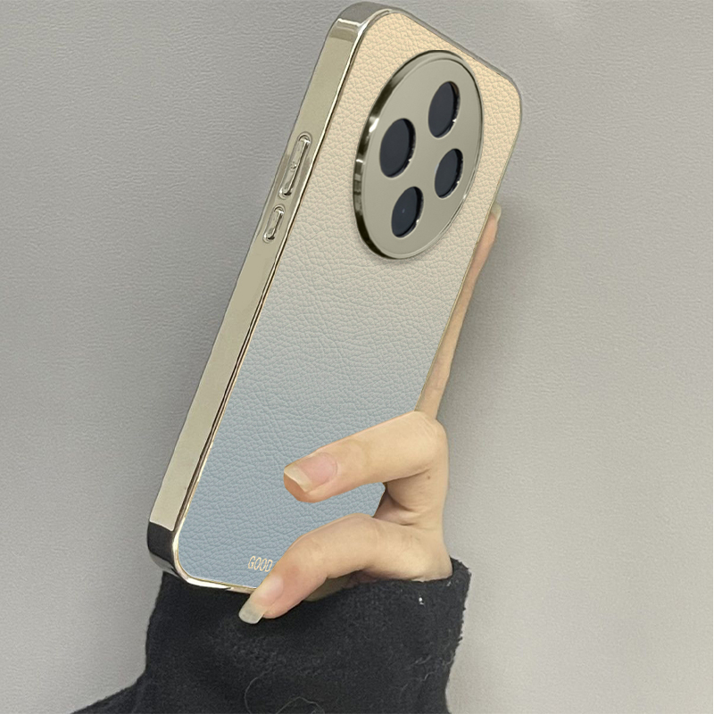 渐变浅蓝适用vivoy200i手机壳y300pro新款y78+皮质y100防摔vivoy53s77e男y76s女款vivoy73s70s情侣y52st1x