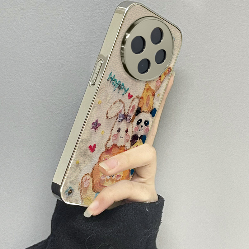 油画动物适用vivoy200i手机壳y300pro新款y78+皮质y100防摔vivoy53s77e男y76s女款vivoy73s70s情侣y52st1x