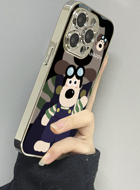 掌门狗适用苹果16promax手机壳iPhone15pro新款14防摔13皮质12男11xsmax女款iphonexr情侣3se2套x78plus