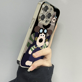 掌门狗适用苹果16promax手机壳iPhone15pro新款 iphonexr情侣3se2套x78plus 14防摔13皮质12男11xsmax女款