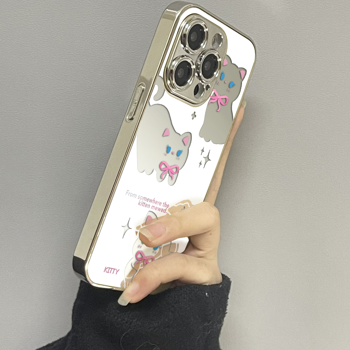 opporeno12镜面可爱手机壳