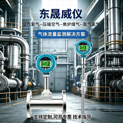 热式气体质量流量计插入式管道式压缩空气氧气氮气天然气远传无线