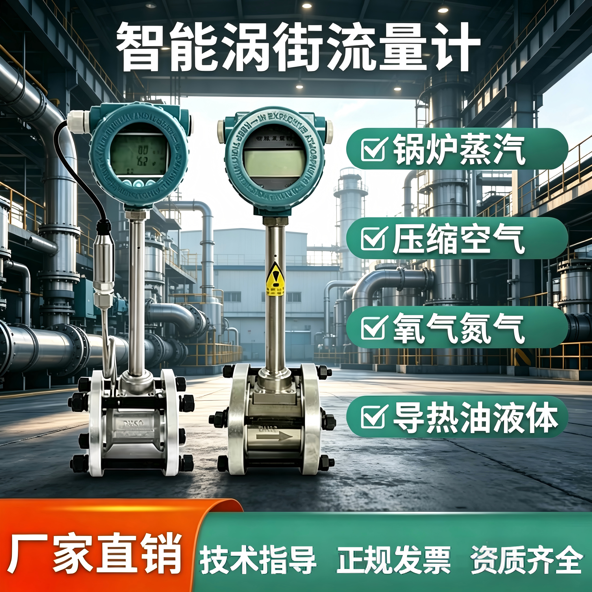 远传涡街高精度数显流量计