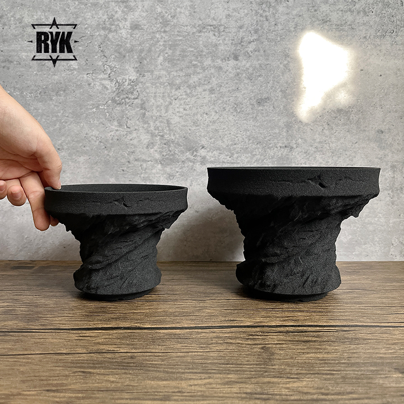 日式潮流大口径硅砂花盆