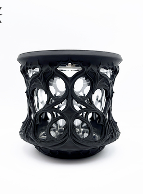 透明双层块根花盆龙舌兰潮流暗黑复古蝴蝶兰套盆多肉植物观根盆