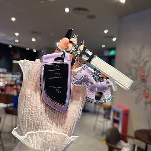 适用宝马新4系紫色钥匙套2系225i/M240i/M2高级感425i/430i扣i4壳