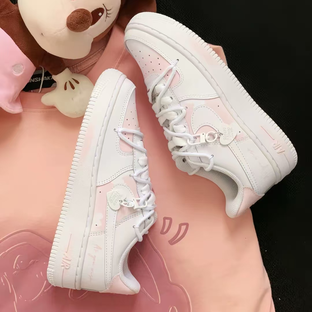 球鞋定制 Nike Air Force 1 Low 空军一号 心语心愿 男女低帮板鞋