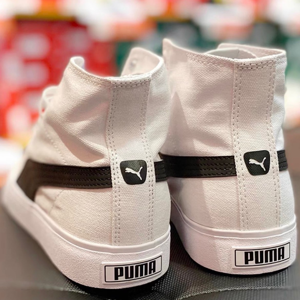 PUMA Kaia Mid Fur舒适保暖高帮 板鞋 女款白色38534