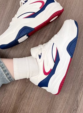 王一博同款安踏波浪鞋3代潮流板鞋女子春季厚底增高复古运动板鞋