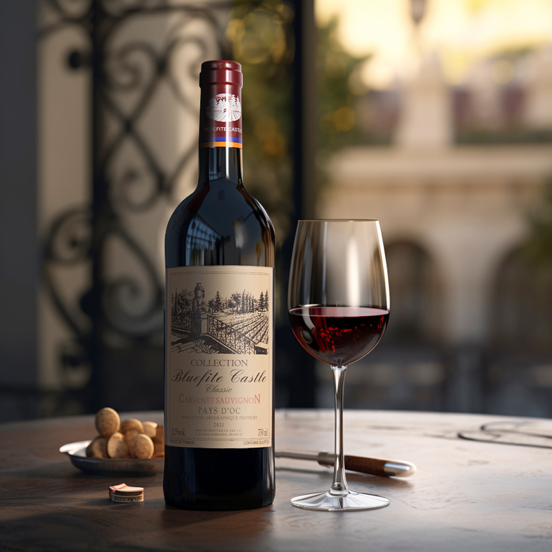 法国干红葡萄酒蓝菲经典