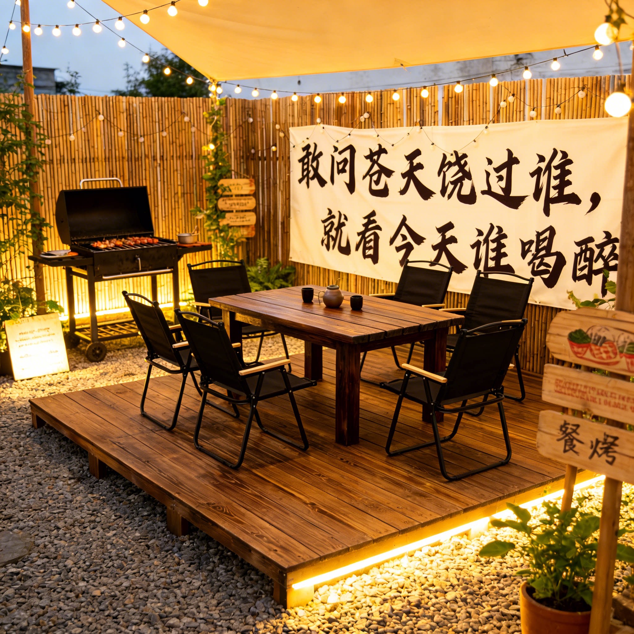 碳化木地板户外地台花园庭院露营帐篷民宿榻榻米露台防腐地板