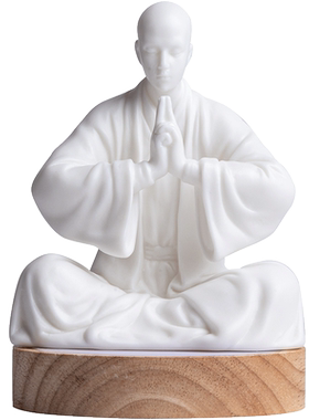 德化白瓷陶瓷小和尚摆件