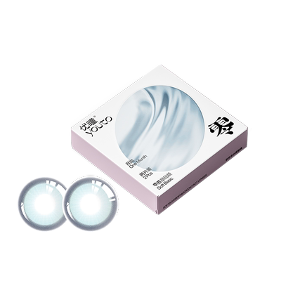 优瞳美瞳月/半年长抛2片彩色隐形眼镜近视学生大小直径女黑棕自然