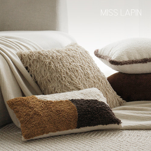 澜品温柔玛奇朵毛绒美拉德抱枕