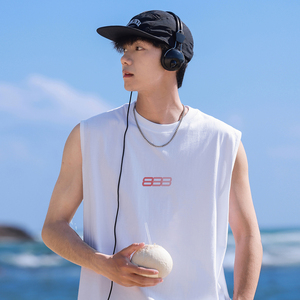 夏季美式潮牌无袖t恤坎肩上衣 1308 BX8801 P25控38图片