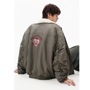 羊羔毛刺绣棉服外套  MF2512 P120图片
