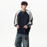 25秋新款校园风圆领条纹重磅卫衣宽松中性ZWY92P68，男装卫衣，星座1308