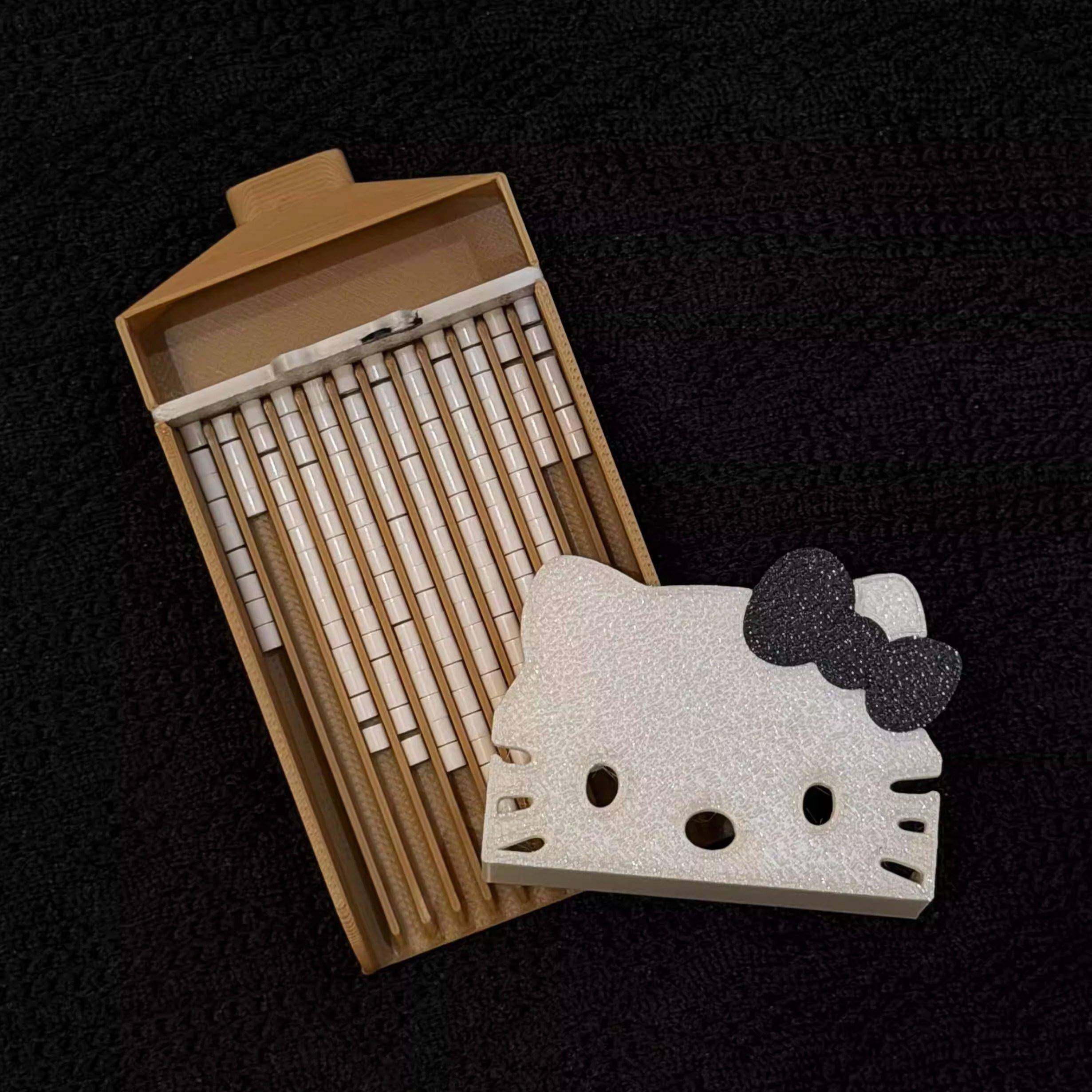 拼豆笔和豆铲 黑皮HelloKitty拼豆专用好物工具diy不卡豆3d打印盒