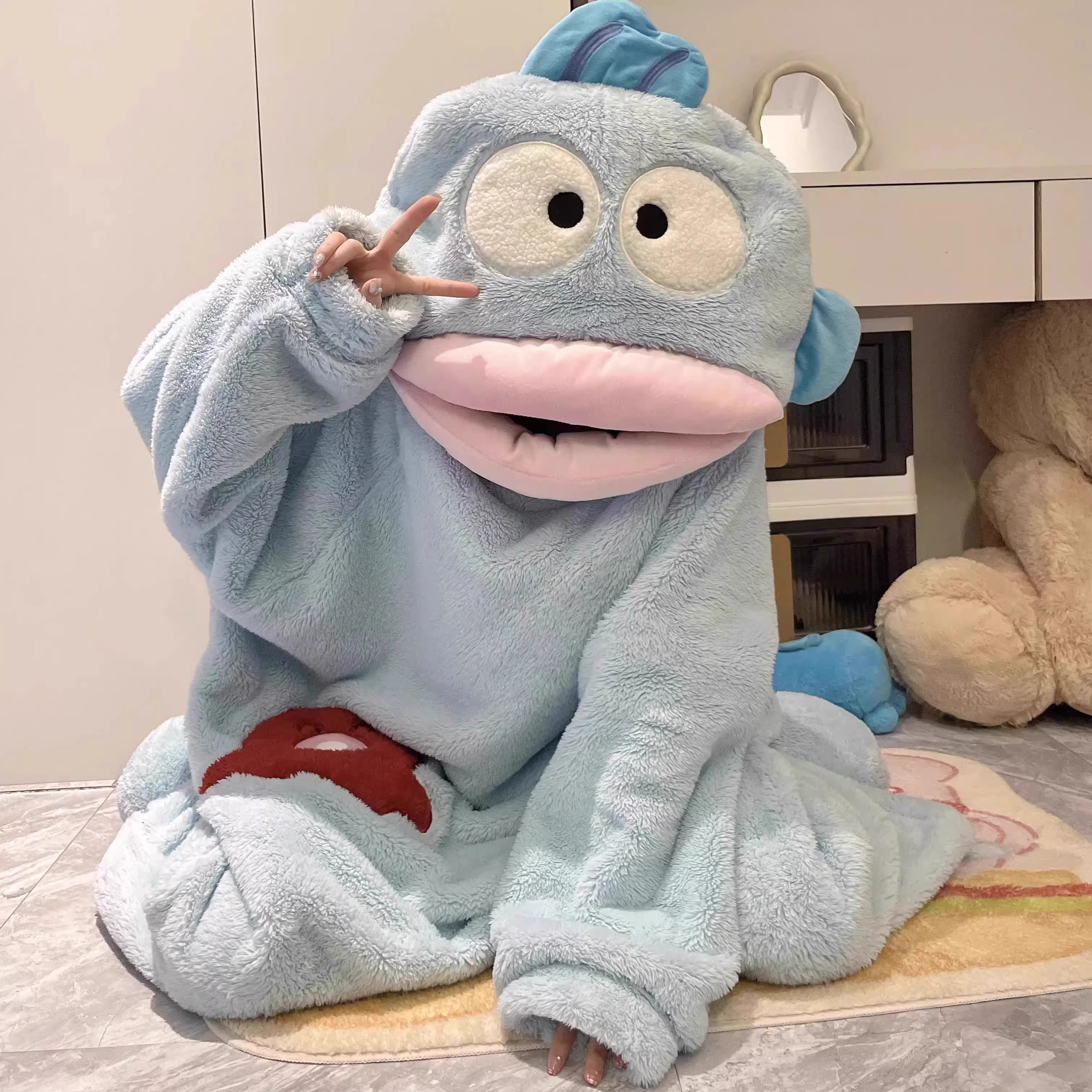 丑鱼家居服小丑鱼睡衣连体季珊瑚绒女童睡衣女款2025新款冬加厚