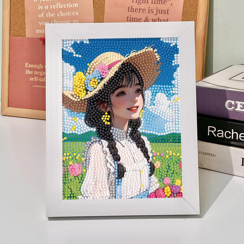 钻石贴画2024新款女孩儿童手工diy满钻高颜值人物砖石画玩具女童