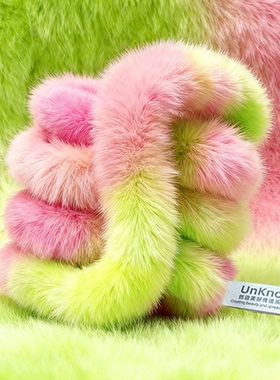 新款毛绒扭扭乐解压玩具高颜值静音款植毛茸茸tangle正版平替