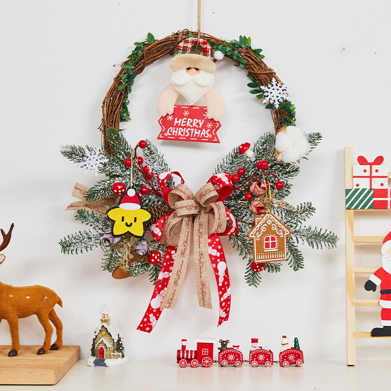 礼大咖圣诞节装饰花环门挂