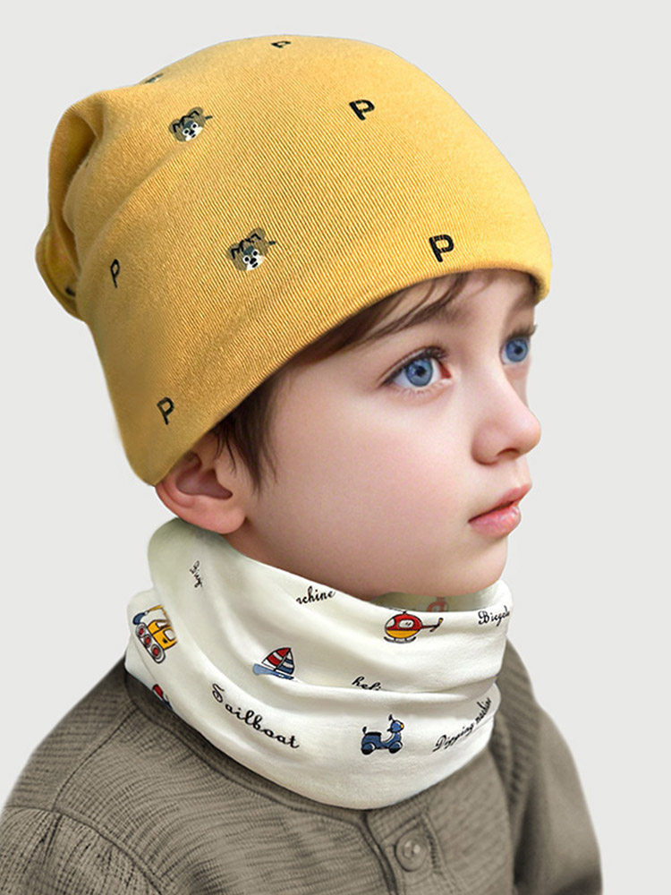 어린이 스카프 남자 가을 겨울  ??순면 여자 풀오버 스카프  겨울 방풍 귀 보호 따뜻한 아이 목 커버