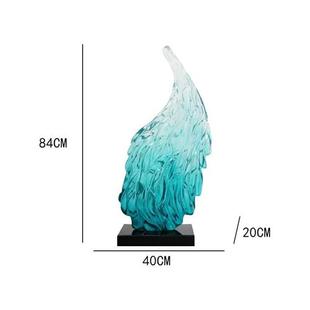 酒店玄关水晶透明树脂摆件大堂样板房抽象透明落地雕塑摆件厂家