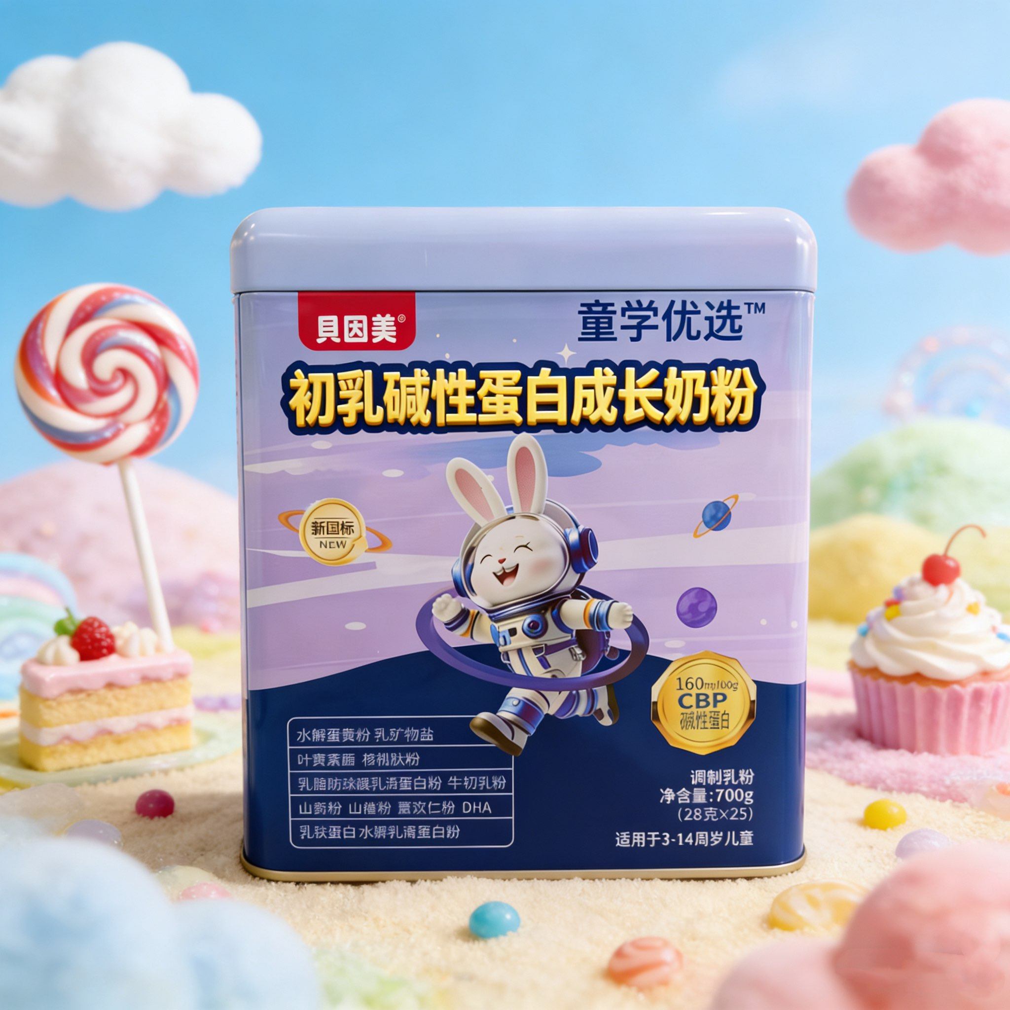 贝因美童学优选初乳碱性蛋白成长奶粉调制乳粉正品700g/罐dy7,婴童奶粉,儿童奶粉（非4段）,淘宝优惠券,粉丝福利购,淘宝优惠卷