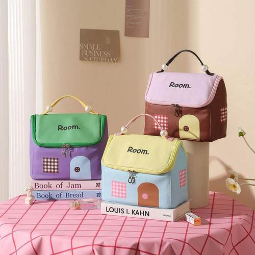 女士手提化妆包随身化妆师专用可爱防水分类多层收纳包便捷高颜值