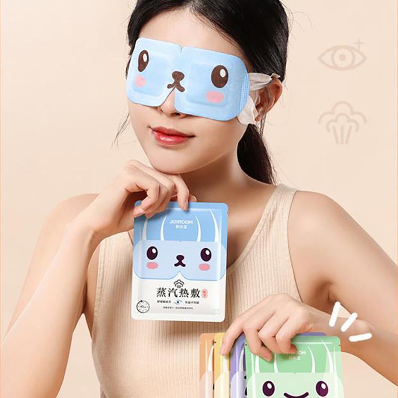 蒸汽眼罩缓解眼睛疲劳热敷眼罩睡眠遮阳透气发烧一次性眼罩的女孩