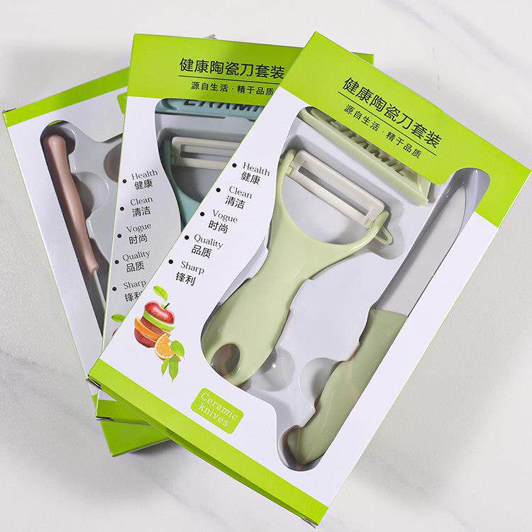 日本陶瓷刨削皮器套装水果刀陶瓷刀片易清洗无锈味瓜果刨去果皮刀