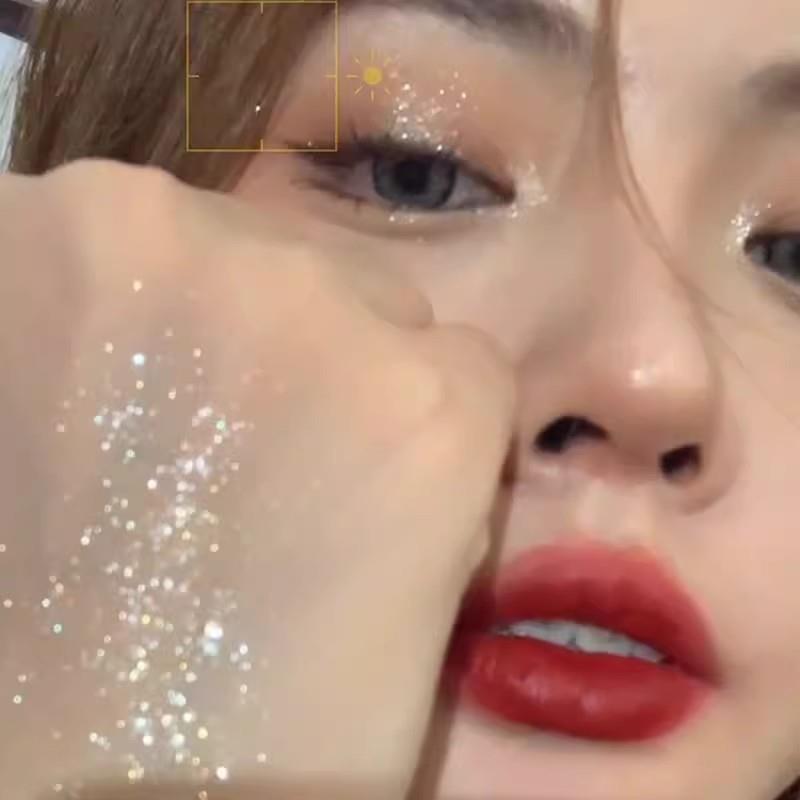 钻闪石闪!猫闪高粉喷雾光粉咪亮晶晶喷粉新娘身体珠光锁骨WZE爆提