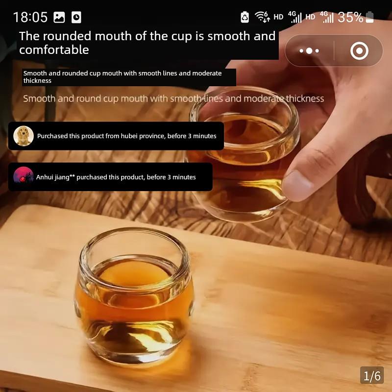 小鑫优选水晶扳指杯家用透明主人杯创意加厚茶杯酒杯水杯玻璃杯子