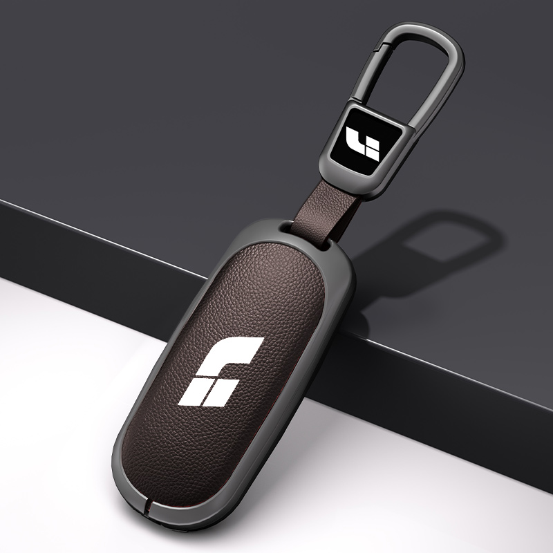 适用理想l7金属钥匙套l8汽车l9高档保护壳新款l6/mega/one皮绳扣