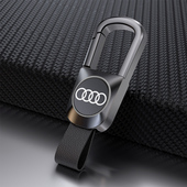 a6l a8l q7真皮带挂链 q5l 适用奥迪双面定制汽车钥匙扣a4l