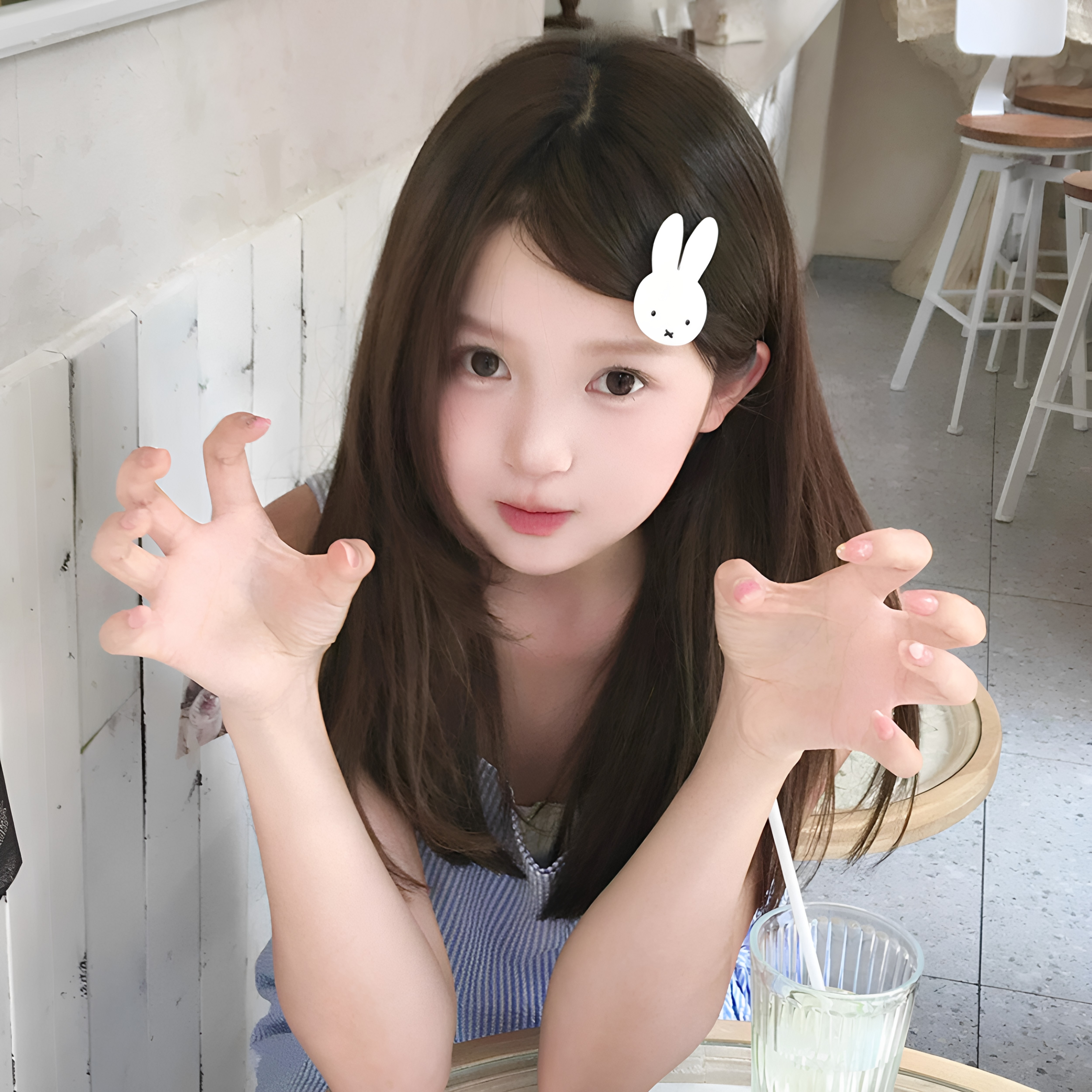 精致小兔子发夹甜酷少女侧边碎发卡浏海夹子日系百搭发饰头饰BB夹