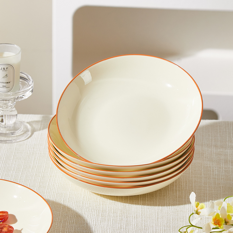 简约高级感陶瓷餐盘釉下彩