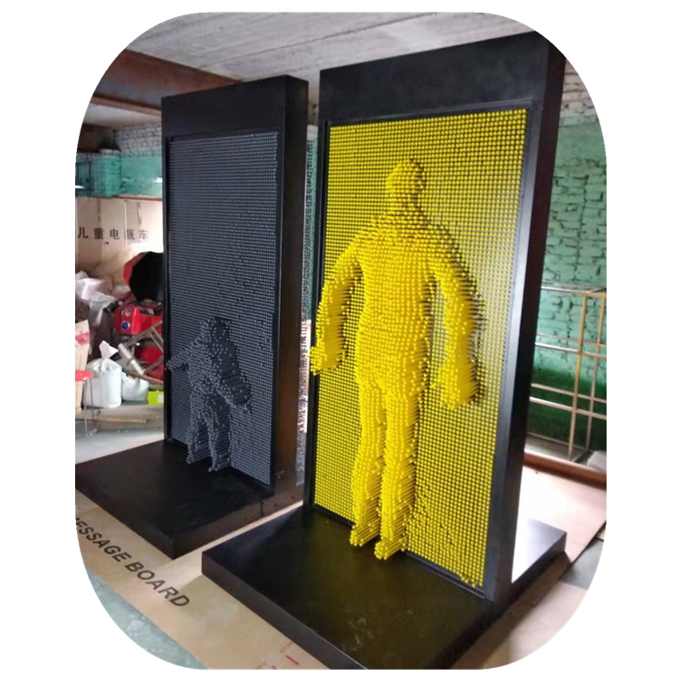 景区商场网红暖场引流设备大型三维针雕人体墙3D立体百变针打印机