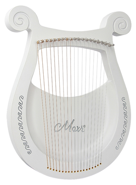 MOXI天使小竖琴16音莱雅小型箜篌初学者lyre19白色里拉琴小众乐器